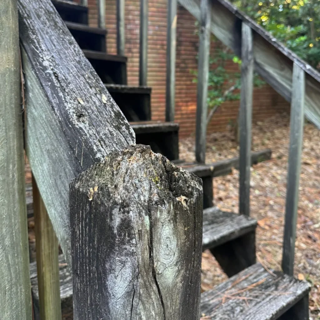rotten porch railing